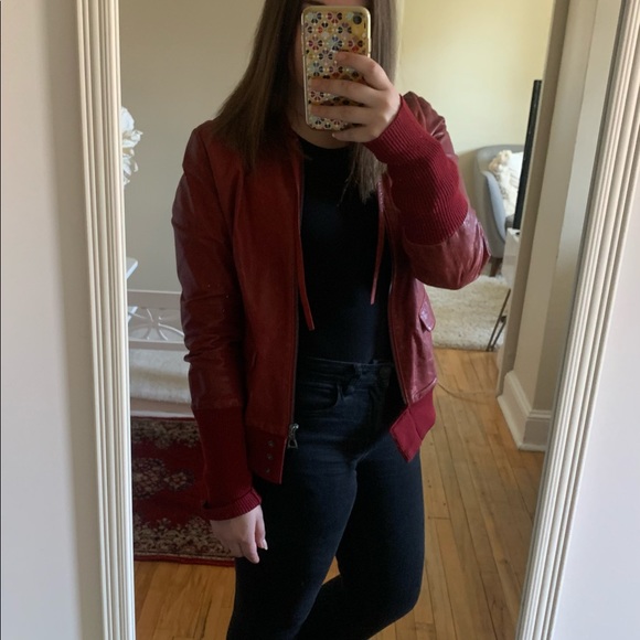 Rudsak Leather Bomber Jacket - Picture 1 of 10